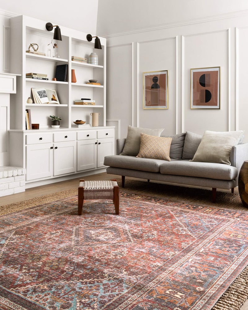 Loloi Loren Collection LQ-13 Brick/Midnight 2'-3" x 3'-9" Accent Rug - Image 2